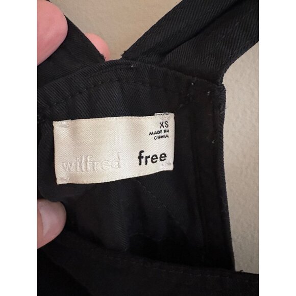 Aritzia Wilfred Free Valletta Cropped Casual Utility Overalls in Black (XS) - Picture 5 of 16
